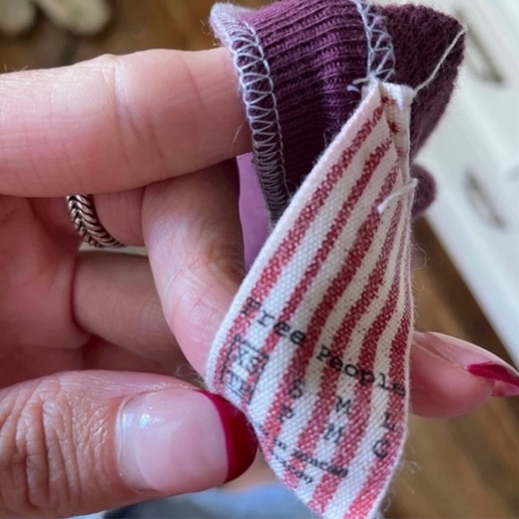 Free People waffle knit outside stitch tank top - Picture 4 of 6